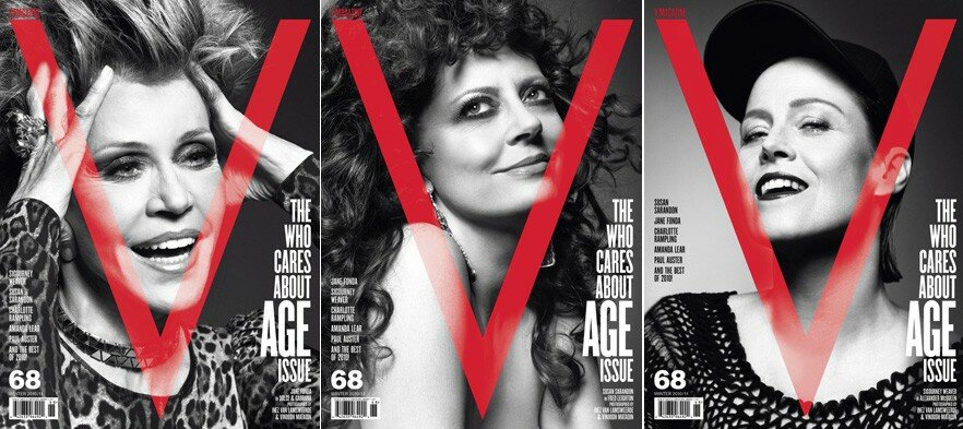 Jane Fonda, Susan Sarandon e Sigourney Weaver na V Magazine: who cares about age?